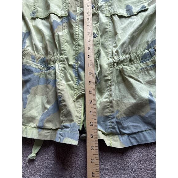 Free People Womens Field Jacket Small Green Camo Utility Lead The Way OVERSIZED - Picture 3 of 6